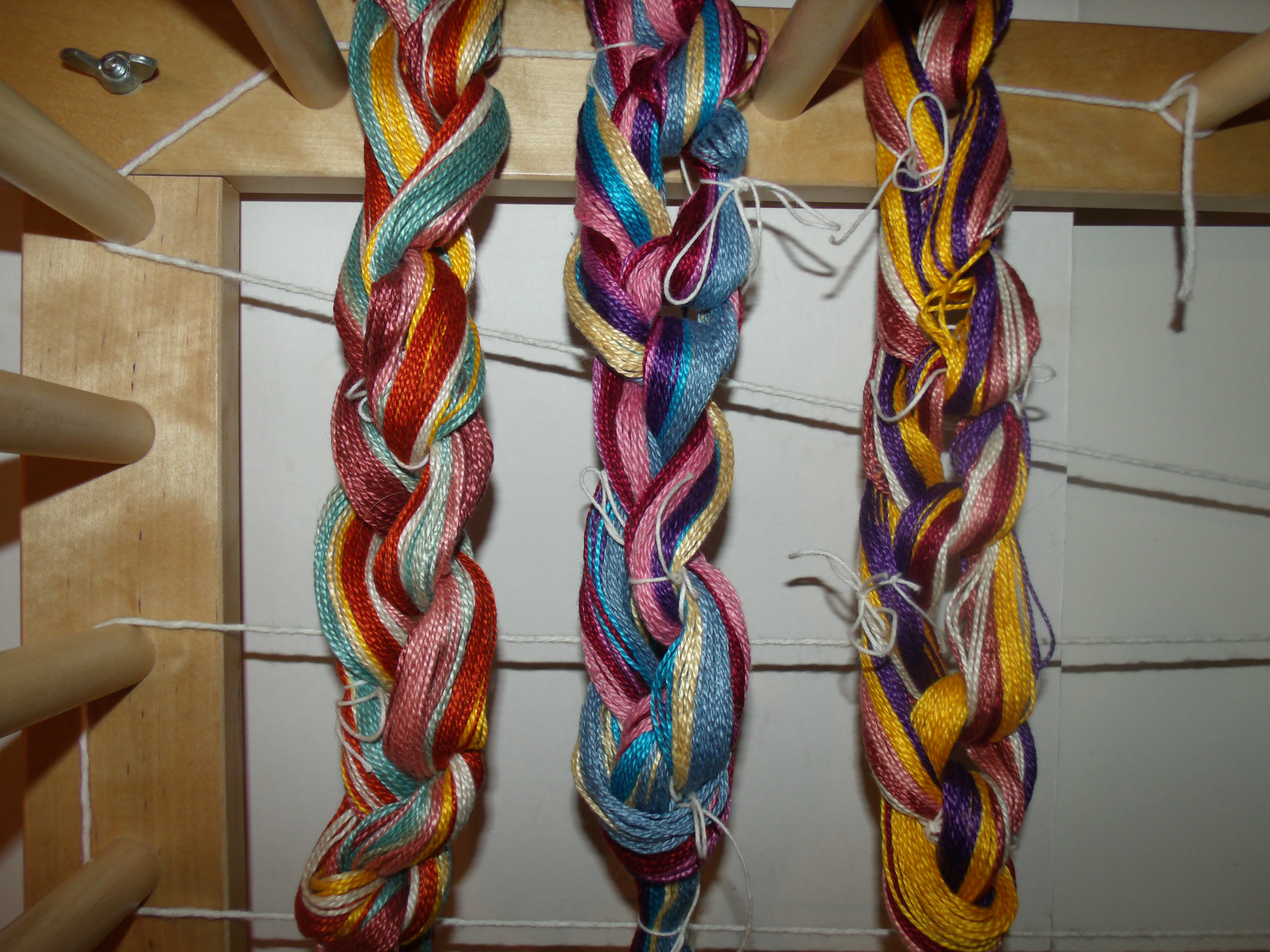The 3 Warps ready for the loom
